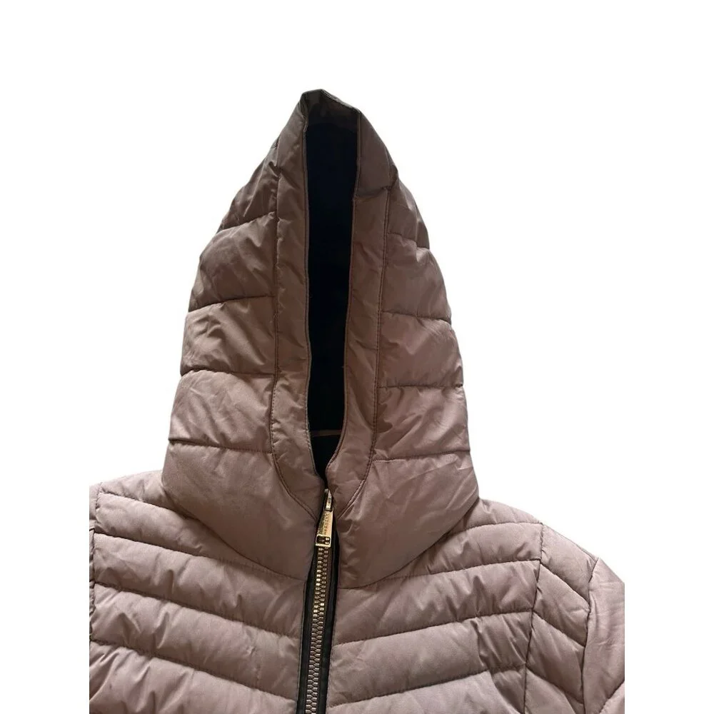 LAUNDRY SHELLI SEGAL Jacket Women’s L‎ Down Puffer Coat Hooded Purple Gray